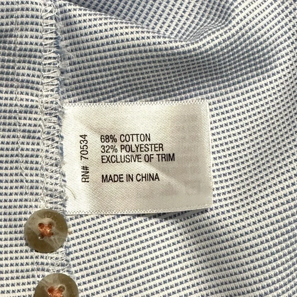 Orvis Button Up Plaid Blue White Shirt Pocket Long Sleeve XL Active Fit - Picture 4 of 10